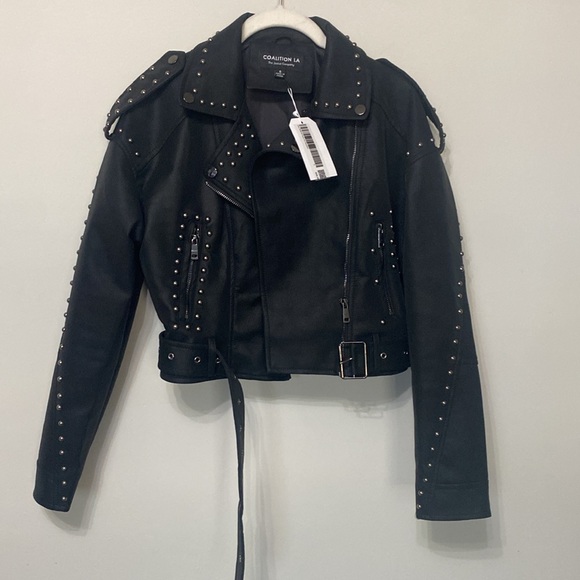 coalition la Jackets & Blazers - Black Biker Jacket